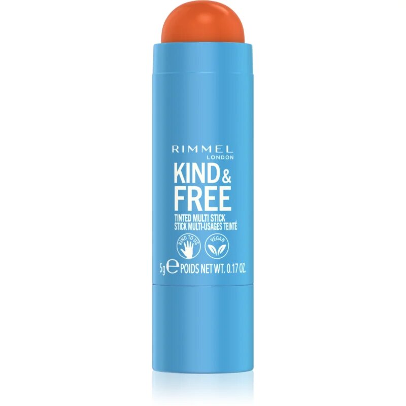 Rimmel Kind & Free мултифункционален грим за очи устни и лице цвят 004 Tangerine Dream 5 гр.