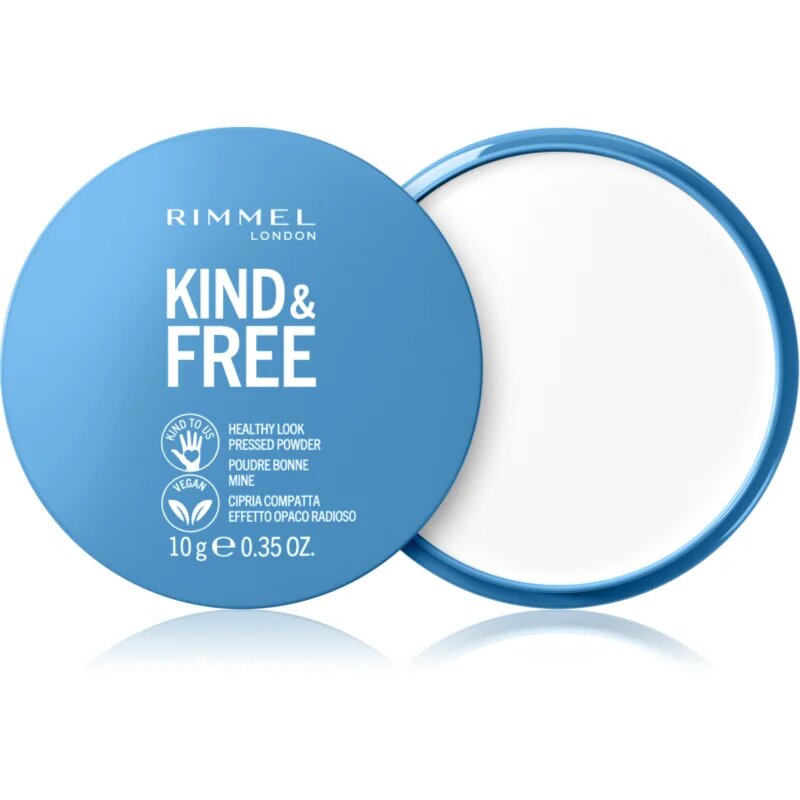 Rimmel Kind & Free Pressed Powder матираща пудра цвят 01 Translucent 10 гр.