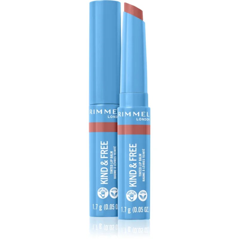 Rimmel Kind & Free тониращ балсам за устни цвят 002 Apricot Beauty 17 гр.