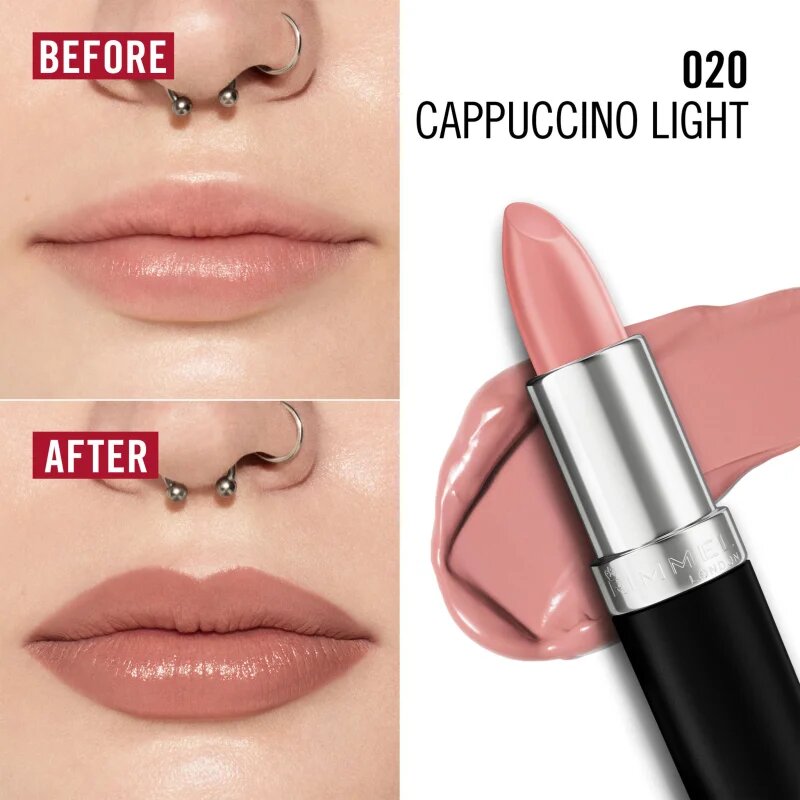 Rimmel Lasting Finish дълготрайно червило цвят 020 Cappuccino Light 4 гр.
