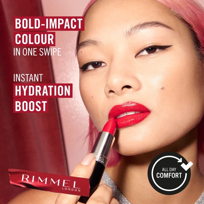 Rimmel Lasting Finish дълготрайно червило цвят 390 Plush Pink 4 гр.
