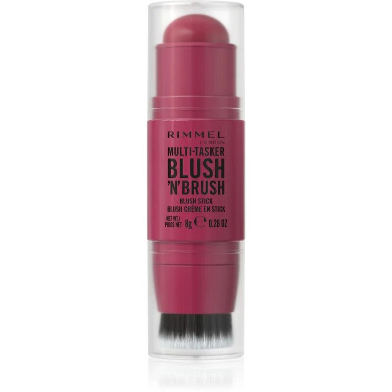 Rimmel Multi-Tasker Blush'N'brush руж в стик с четка цвят 200 Fushia Glam 8 гр.