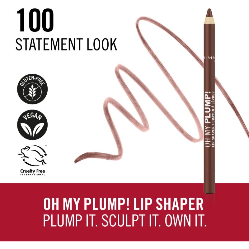 Rimmel Oh My Plump! молив-контур за устни цвят 100 Statement Look 1.2 гр.