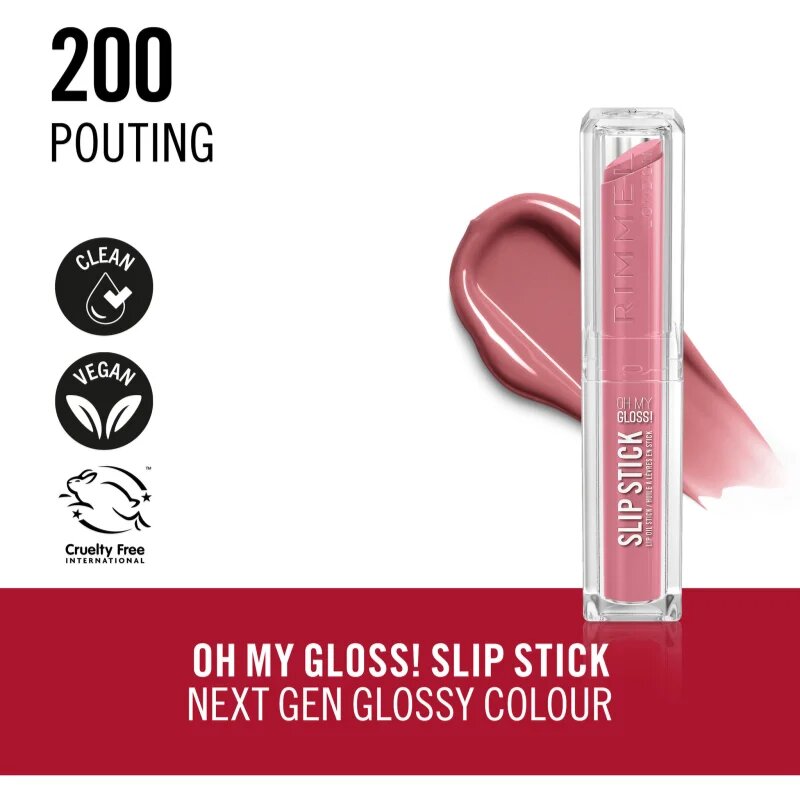Rimmel Stay Glossy бляскаво червило за устни цвят POUTING 3.4 гр.