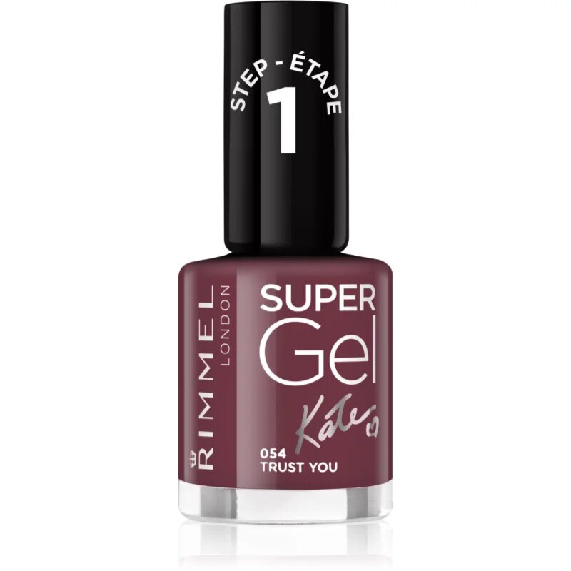 Rimmel Super Gel By Kate гел лак за нокти без използване на UV/LED лампа цвят 054 Trust You 12 мл.