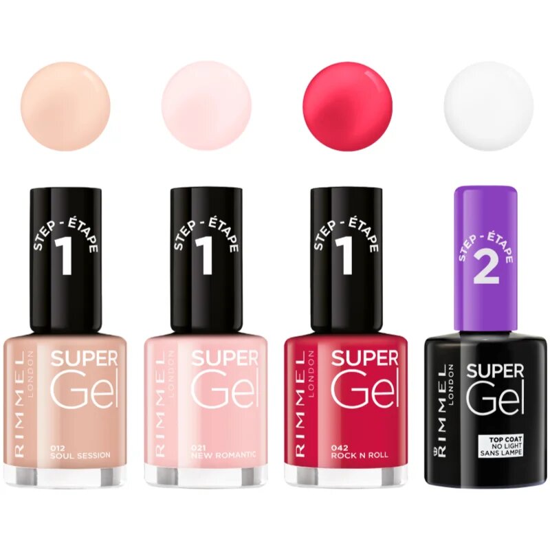 Rimmel Super Gel Step 2 Glitter горен лак за нокти за лъскавина и блясък 12 мл.