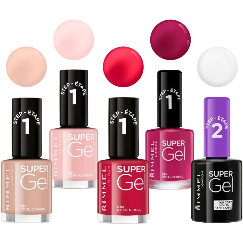 Rimmel Super Gel Step 2 Glitter горен лак за нокти за лъскавина и блясък 12 мл.