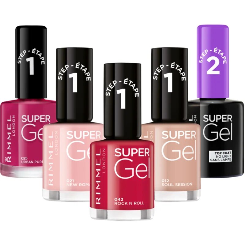 Rimmel Super Gel Step 2 Glitter горен лак за нокти за лъскавина и блясък 12 мл.