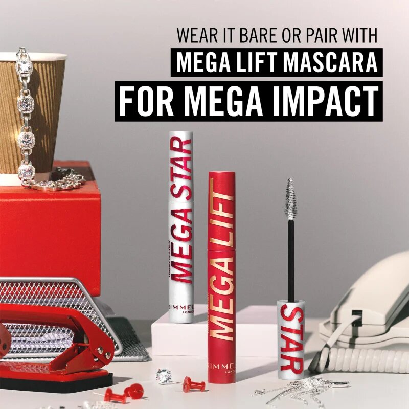 Rimmel Thrill Seeker Mega Star спирала с дълготраен ефект с блясък 10 мл.