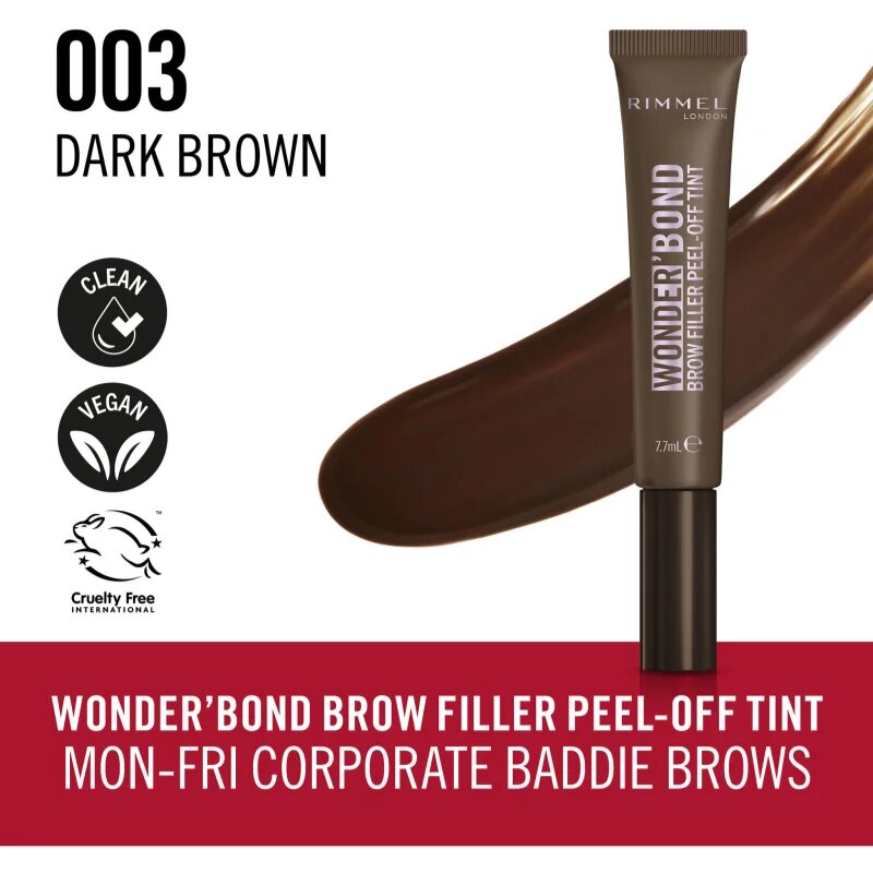 Rimmel Wonder'Bond гел за вежди цвят 003 Dark Brown 7.7 мл.