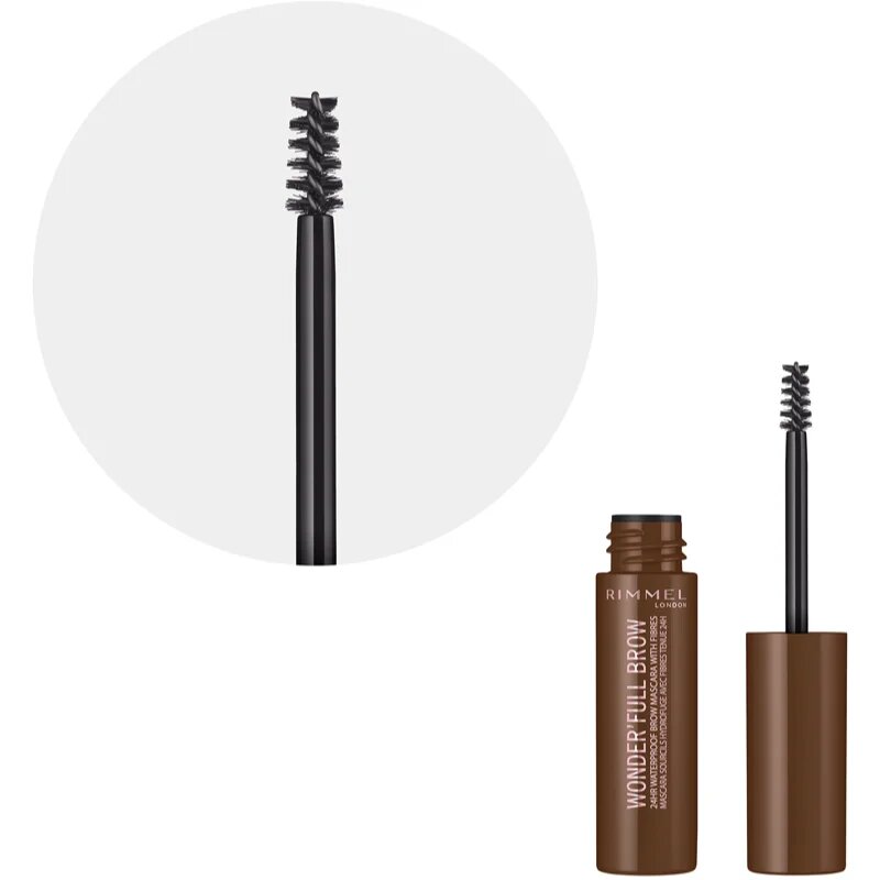 Rimmel Wonder'Full Brow спирала за вежди водоустойчив цвят 002 Medium 4.5 мл.