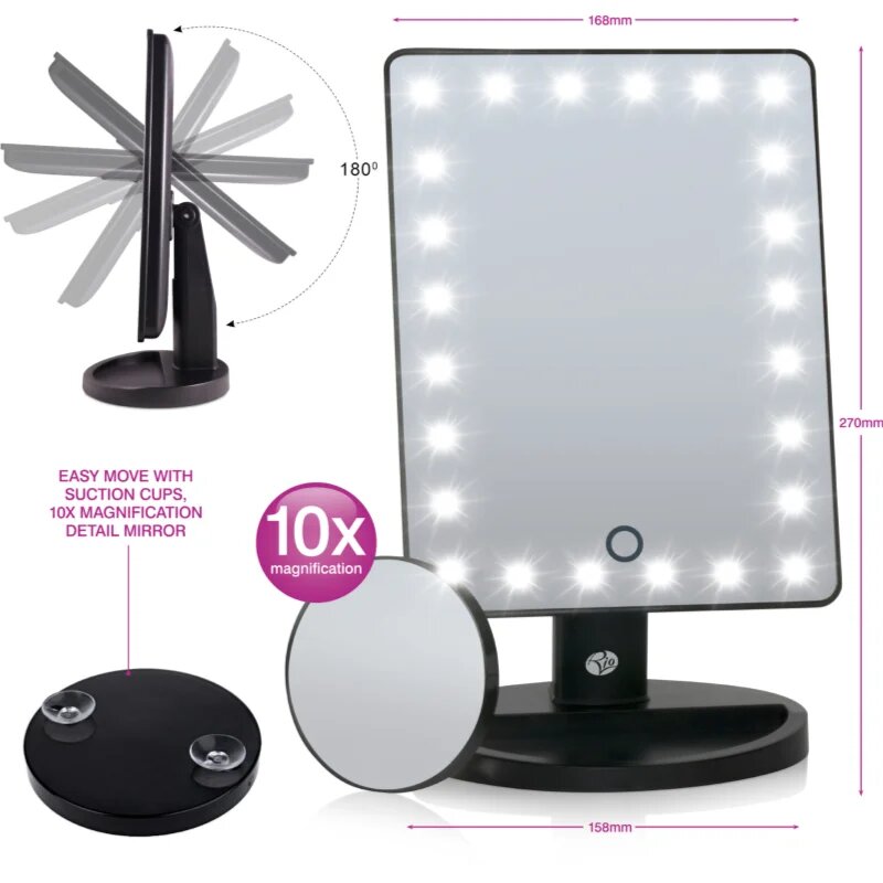 RIO 24 LED Mirror козметично огледалце с LED подсветка 1 бр.