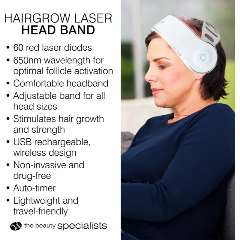 RIO Hairgrow Laser Head Band лазерна диадема за подпомагане на растежа на косата 1 бр.