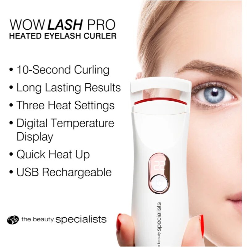 RIO Wow Lash Pro Heated Eyelash Curler маша за извиване на мигли 1 бр.