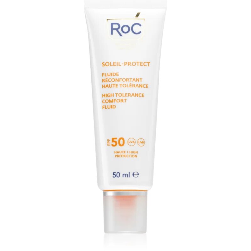 RoC Soleil Protect High Tolerance Comfort Fluid слънцезащитен флуид за лице SPF 50 50 мл.