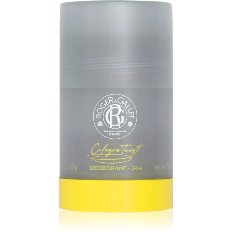 Roger & Gallet Cologne Twist дезодорант-стик без съдържание на алуминиеви соли за чувствителна кожа за мъже 50 гр.