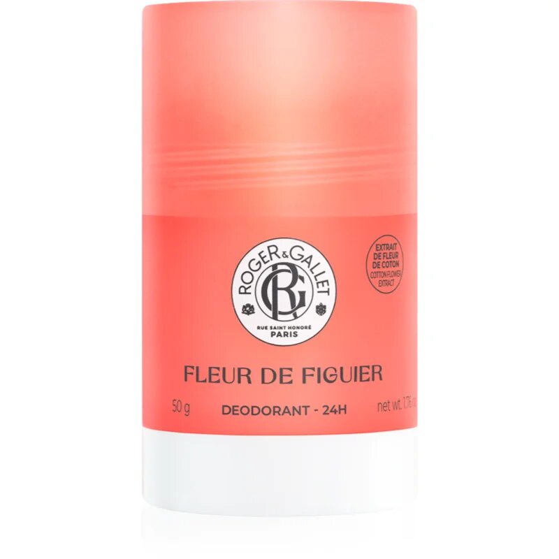 Roger & Gallet Fleur de Figuier дезодорант-стик без съдържание на алуминиеви соли с 24 часова защита за жени 50 гр.
