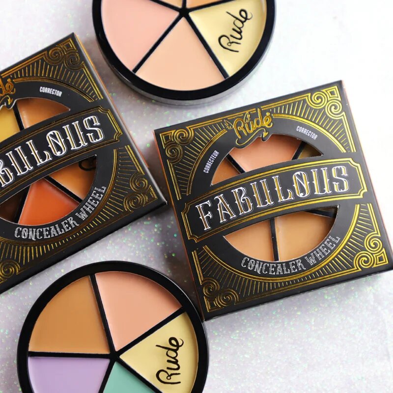Rude Cosmetics Fabulous Concealer Wheel палитра коректори цвят Light 7.5 гр.