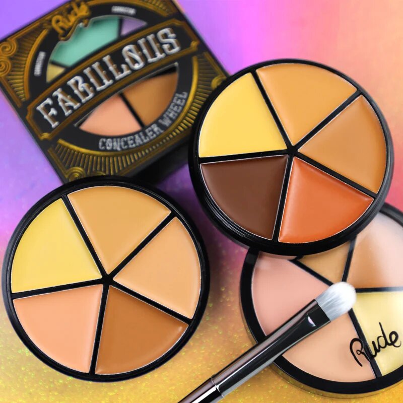Rude Cosmetics Fabulous Concealer Wheel палитра коректори цвят Light 7.5 гр.