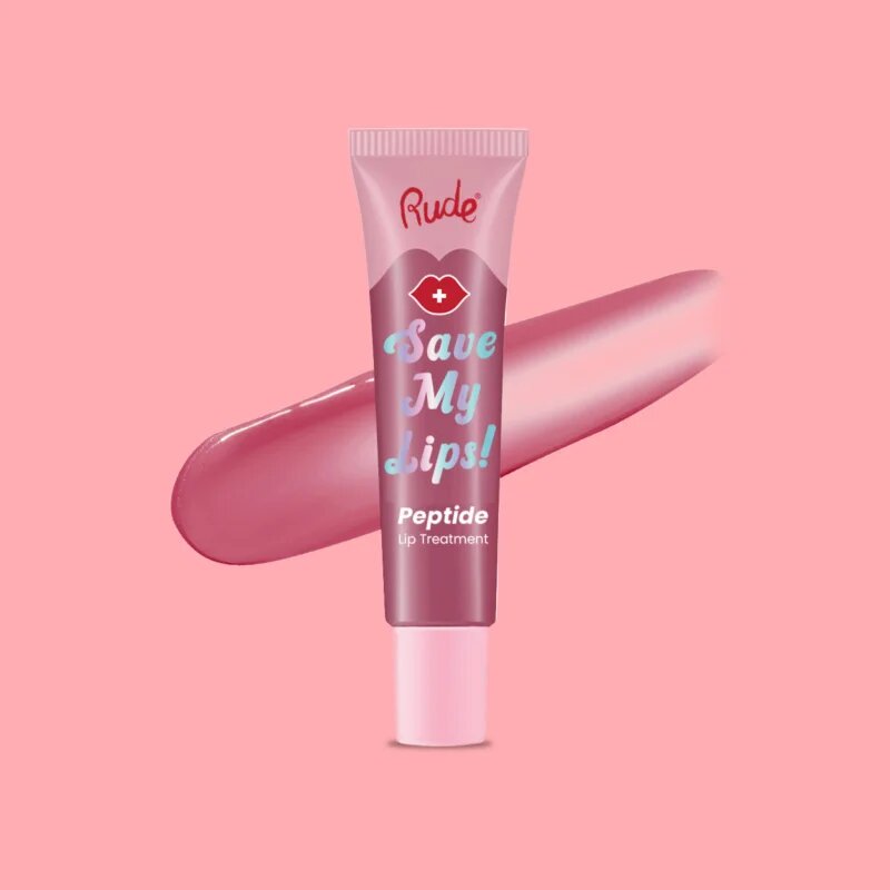 Rude Cosmetics Save My Lips подхранващ и хидратиращ балсам за устни с пептиди цвят Lychee 15 мл.