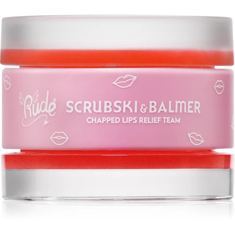 Rude Cosmetics Scrubski & Balmer балсам и пилинг за устни цвят Juicy Peach 7.5 гр.