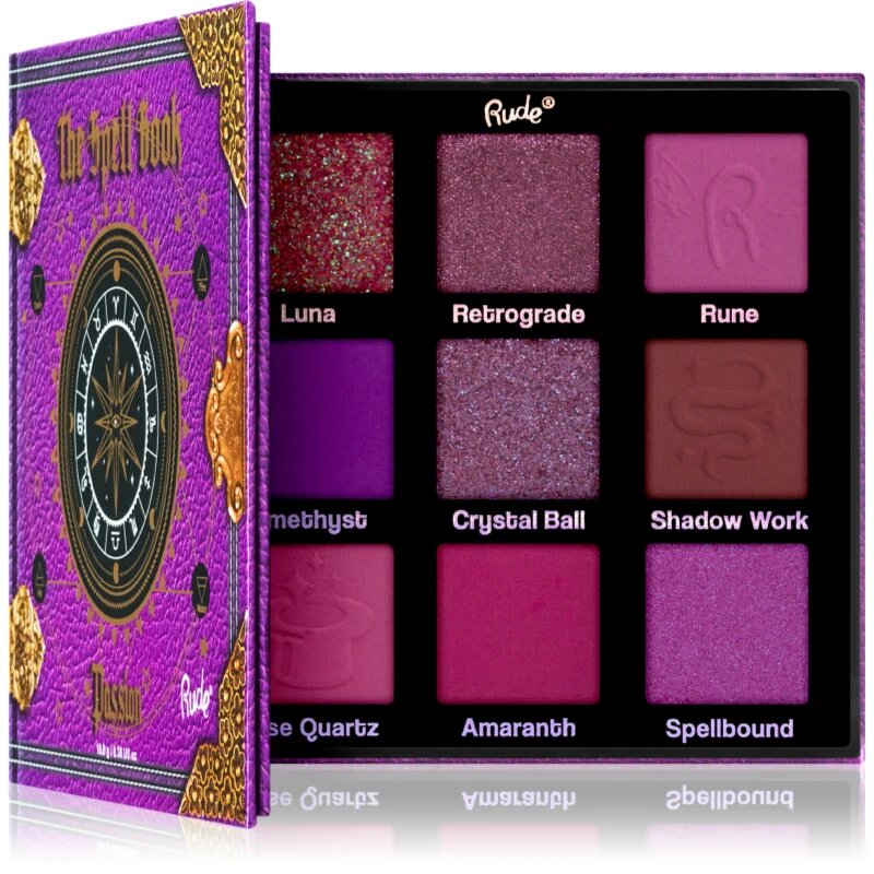 Rude Cosmetics The Spell Book палитра сенки за очи цвят Passion 10.8 гр.