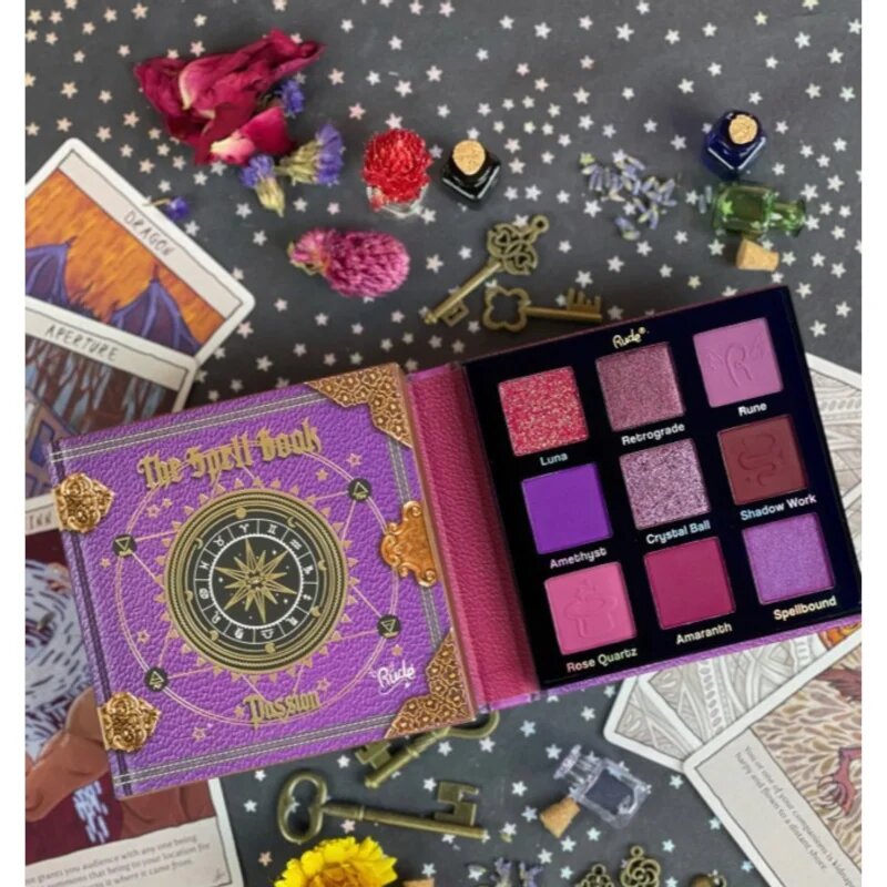 Rude Cosmetics The Spell Book палитра сенки за очи цвят Passion 10.8 гр.