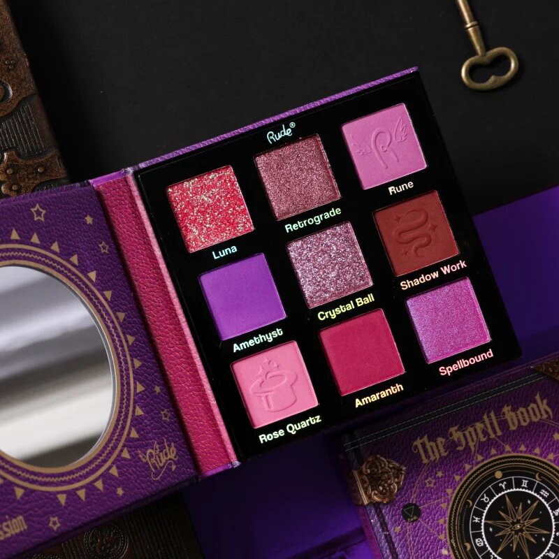 Rude Cosmetics The Spell Book палитра сенки за очи цвят Passion 10.8 гр.