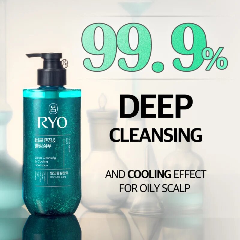 RYO Deep Cleansing & Cooling Shampoo дълбоко почистващ шампоан с охлаждащ ефект 480 мл.