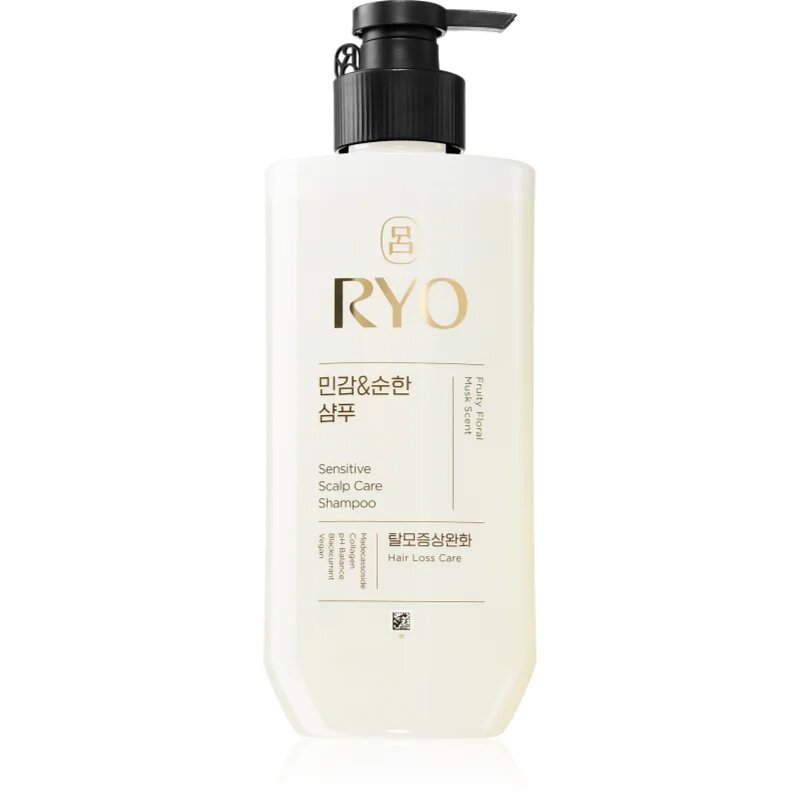 RYO Sensitive Scalp Care Shampoo успокояващ шампоан за чувствителна кожа на скалпа 480 мл.