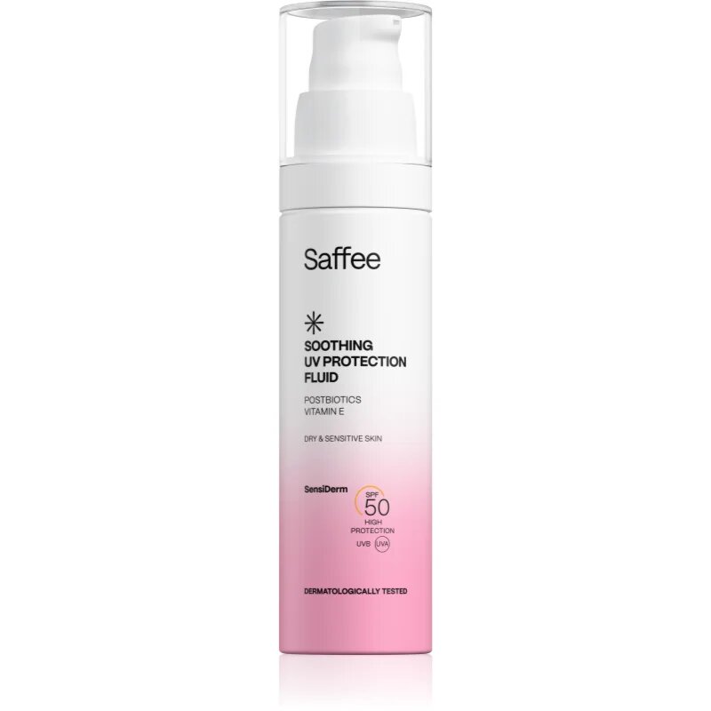 Saffee SensiDerm Soothing UV Protection Fluid защитен флуид за суха до чувствителна кожа SPF 50 50 мл.