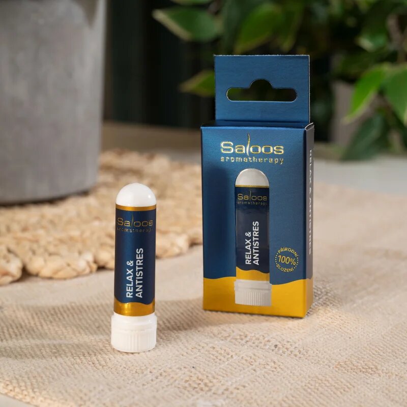 Saloos Aromatherapy Relax & Antistres инхалер за нос с есенциални масла 1 бр.