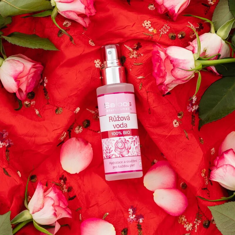 Saloos Floral Water Rose 100% Bio флоралелен тоник за лице за озаряване и ревитализиране 100 мл.