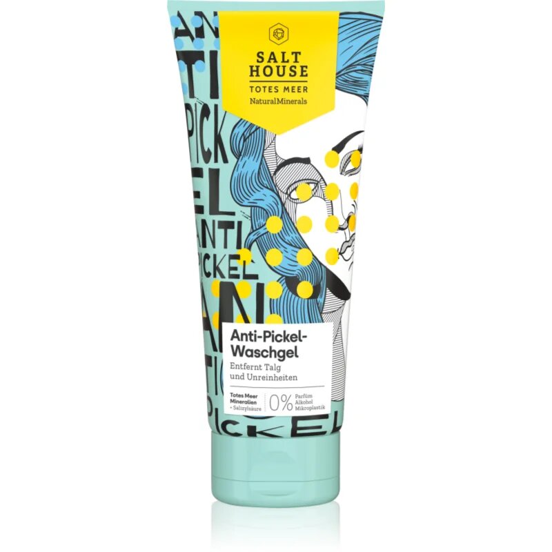 Salt House Natural Minerals Anti-pimple Skin Care почистващ и премахващ грима гел против акне 250 мл.