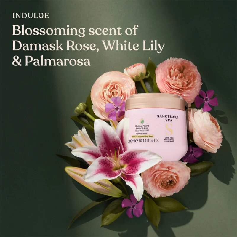 Sanctuary Spa Lily & Rose Natural Oils интензивно хидратиращо масло за тяло 300 мл.
