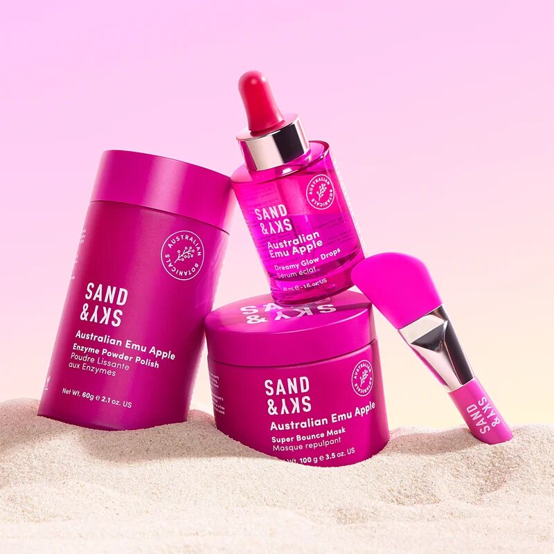 Sand & Sky Australian Emu Apple Super Bounce Mask хидратираща и озаряващ маска за лице 100 гр.