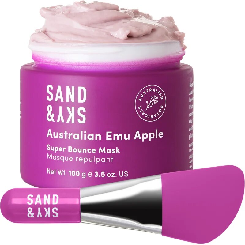 Sand & Sky Australian Emu Apple Super Bounce Mask хидратираща и озаряващ маска за лице 100 гр.