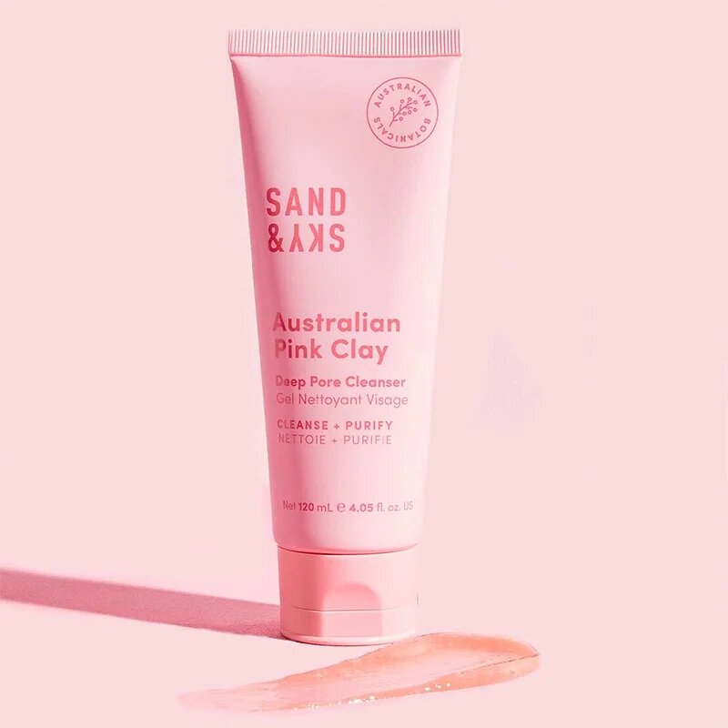 Sand & Sky Australian Pink Clay Deep Pore Cleanser почистващ и премахващ грима гел с детокс ефект 120 мл.