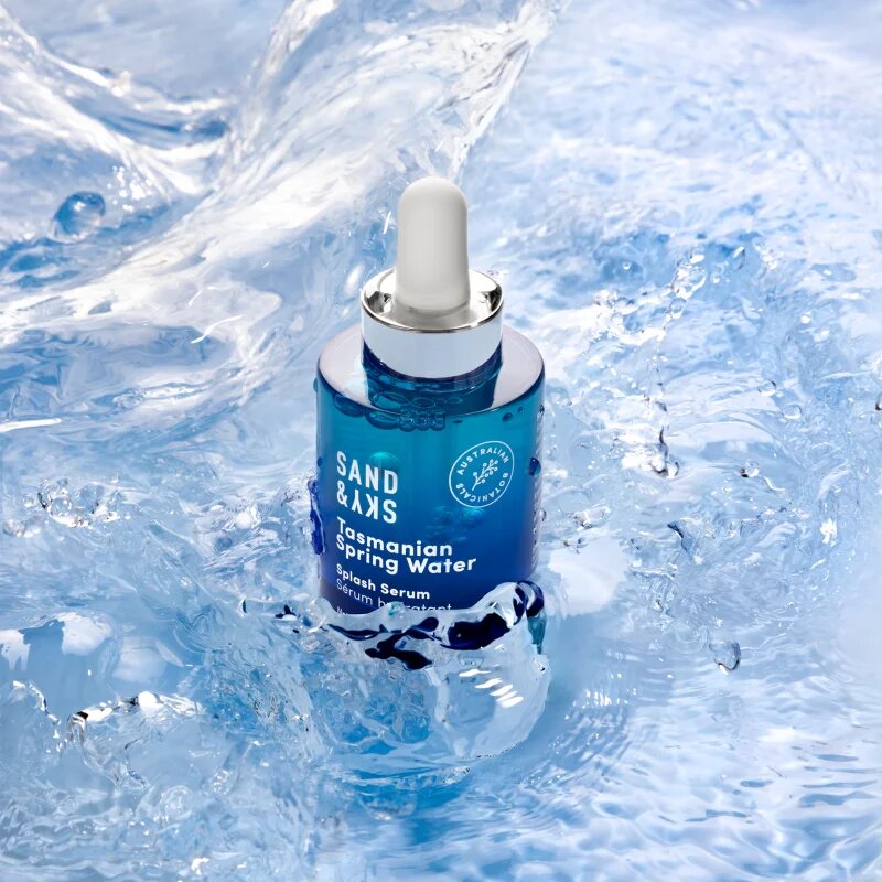 Sand & Sky Tasmanian Spring Water Splash Serum интензивен хидратиращ серум за лице 30 мл.