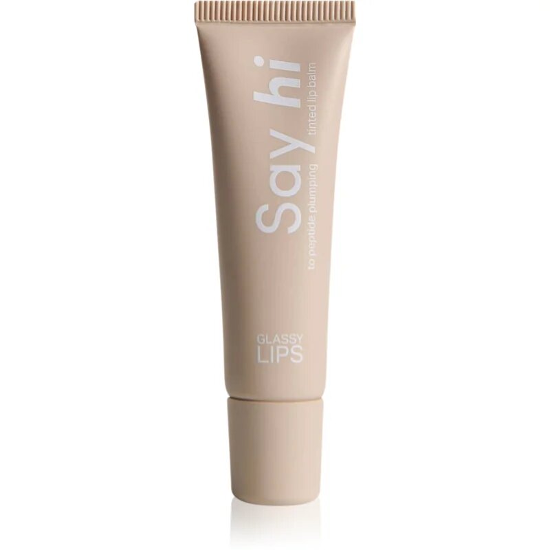 Say Hi Glassy Lips тониращ балсам за устни с пептиди цвят Nude 10 мл.
