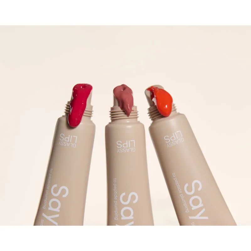 Say Hi Glassy Lips тониращ балсам за устни с пептиди цвят Nude 10 мл.