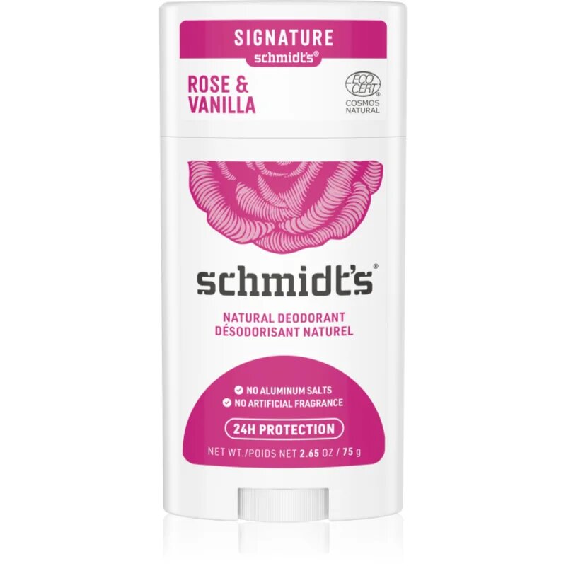 Schmidt's Rose + Vanilla дезодорант стик 75 гр.