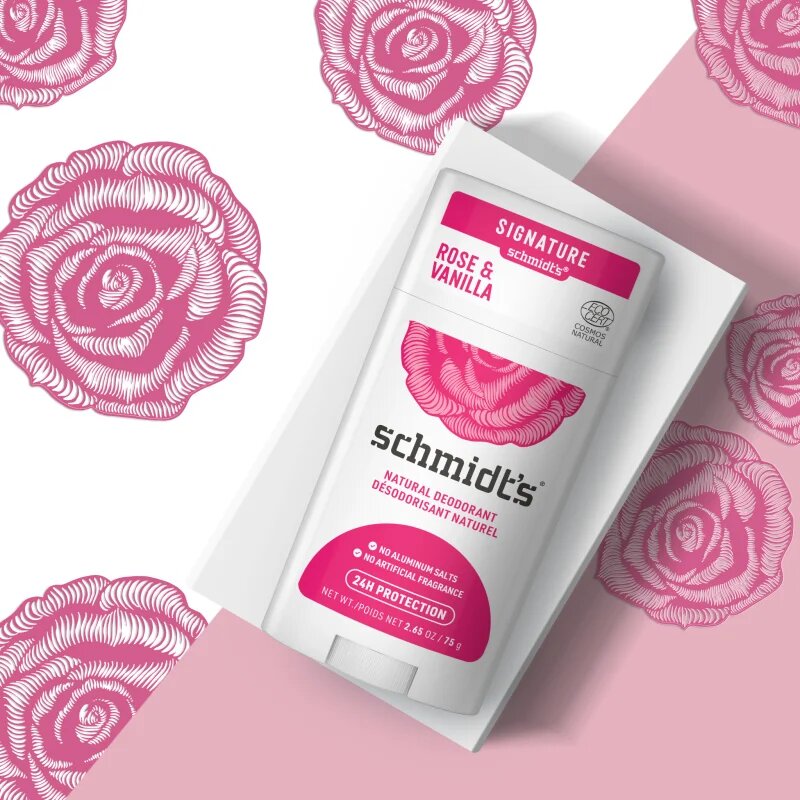 Schmidt's Rose + Vanilla дезодорант стик 75 гр.