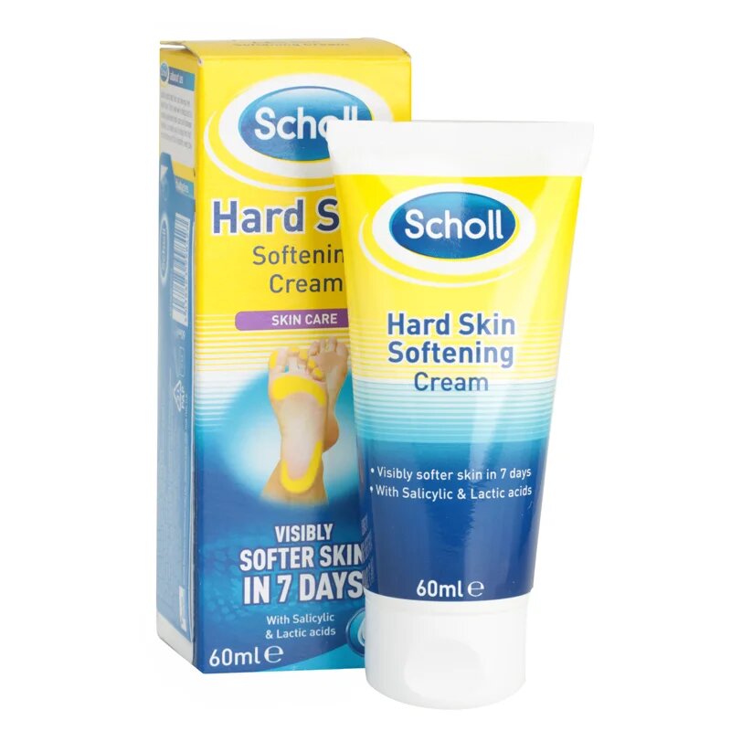 Scholl Foot Cream Hard Skin нощен крем за омекотяване на загрубяла кожа 60 мл.