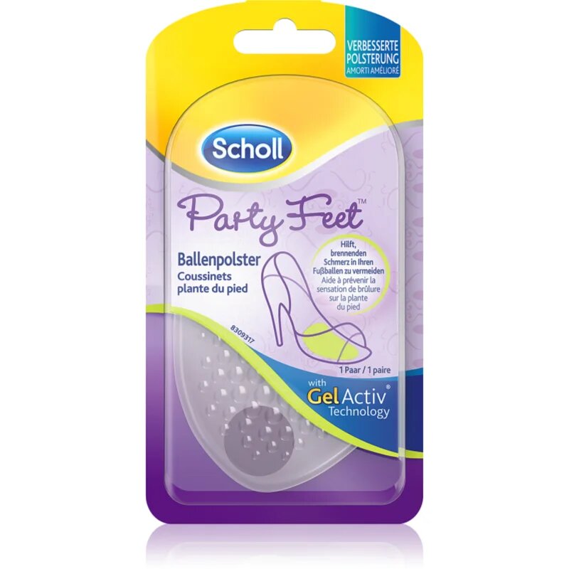 Scholl GelActiv Party Feet хидрогел подплънки за крака и обувки 1 чифт