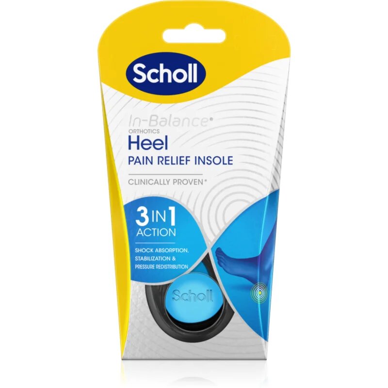Scholl In-Balance Heel стелки за пети размер Large 1 чифт