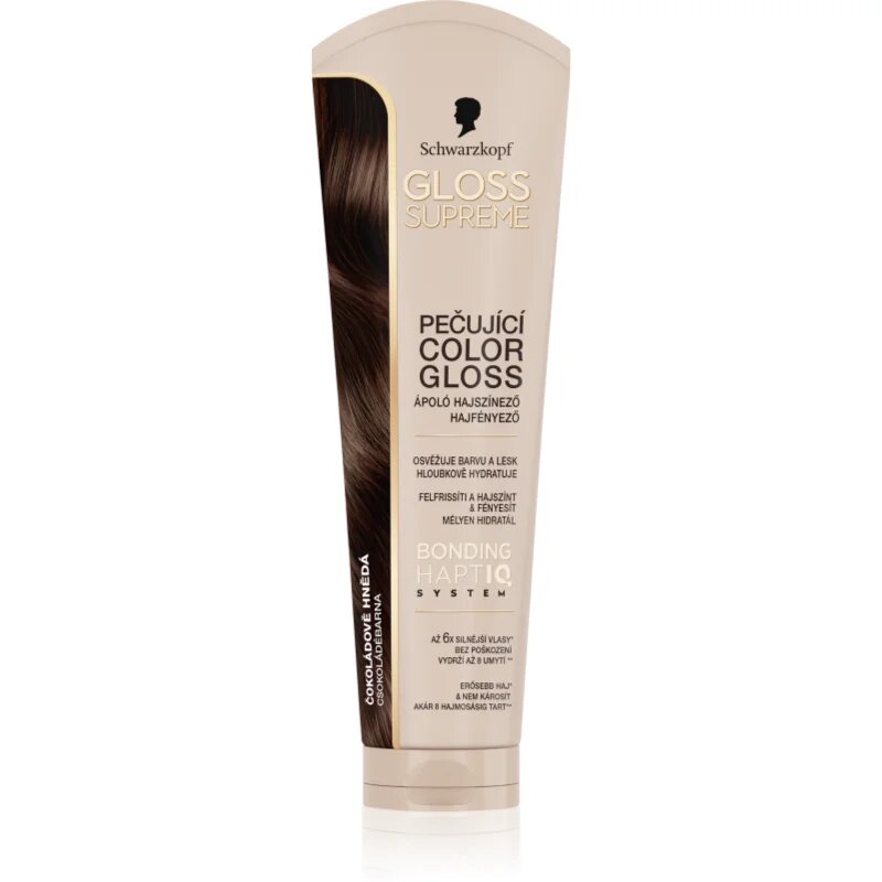 Schwarzkopf Creme Supreme Gloss Възстановяваща цветна маска придаващ хидратация и блясък цвят Chocolate Brown 145 мл.