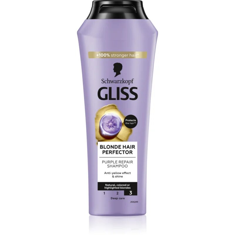 Schwarzkopf Gliss Blonde Hair Perfector шампоан за коса неутрализиращ жълтеникавите оттенъци 250 мл.