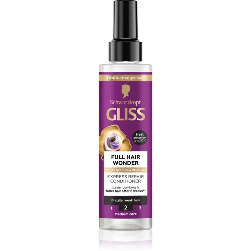 Schwarzkopf Gliss Full Hair Wonder регенериращ балсам без отмиване за изтощена коса 200 мл.