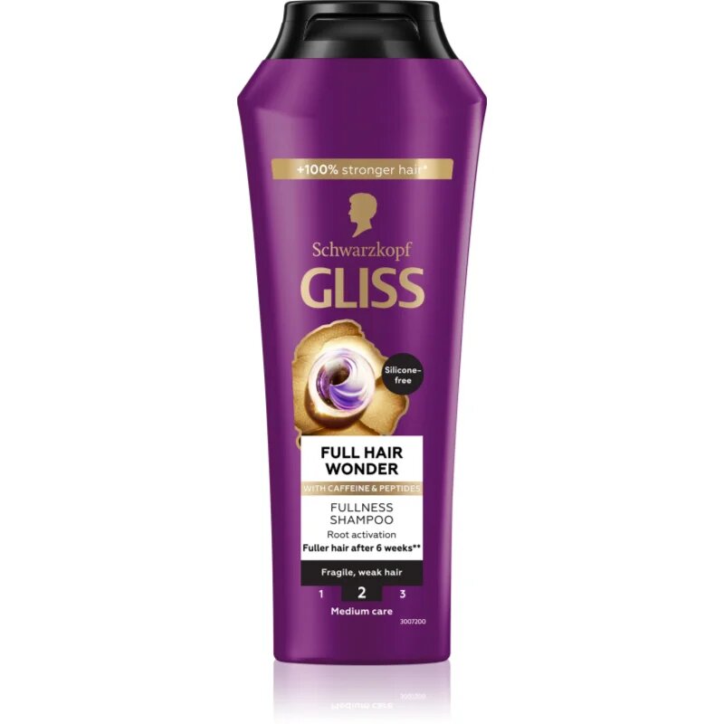 Schwarzkopf Gliss Full Hair Wonder регенериращ шампоан за изтощена коса 250 мл.